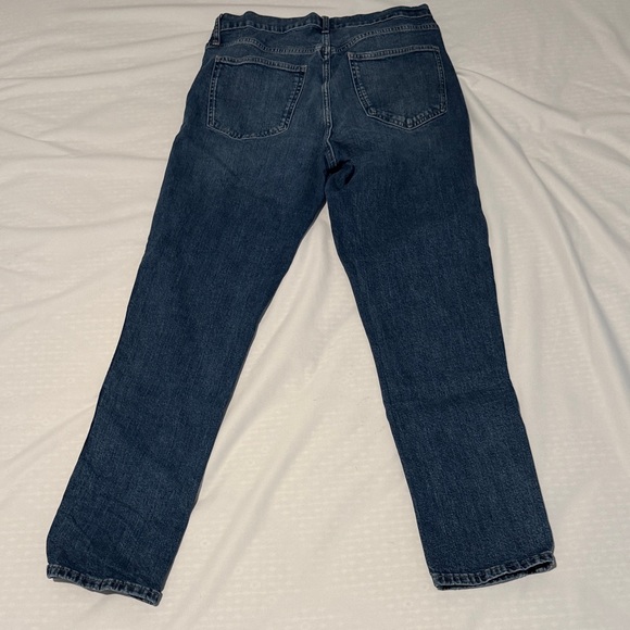 GAP denim jeans Women's Straight Leg in Deep Blue Cigarette style size 12 / 31 T - Picture 8 of 10